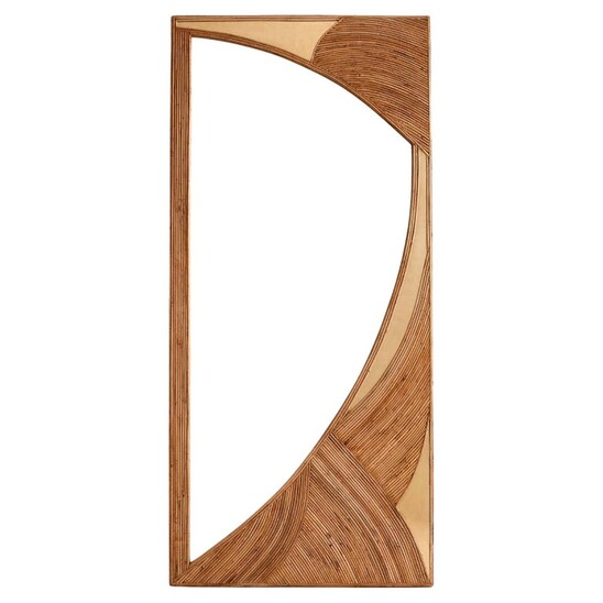 Contemporary Wall Miroir Bamboo and Brass, Italy