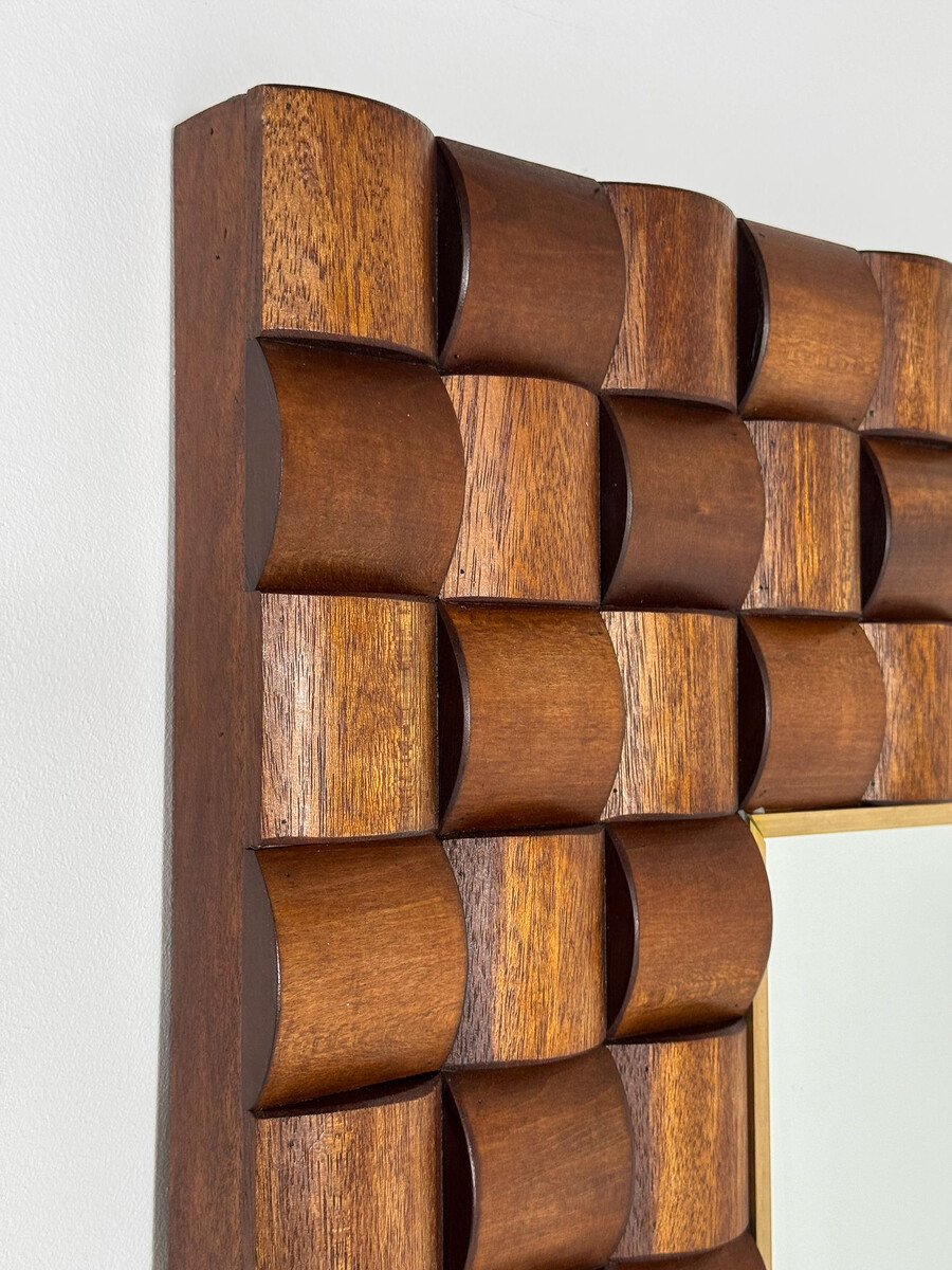 Contemporary Wooden Mirror, Italy