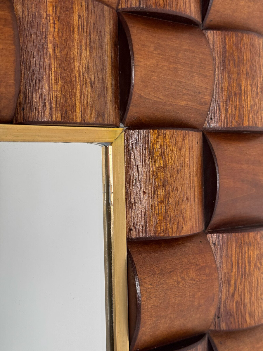 Contemporary Wooden Mirror, Italy