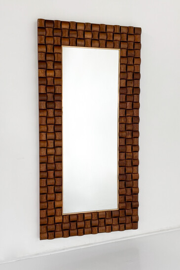 Contemporary Wooden Mirror, Italy