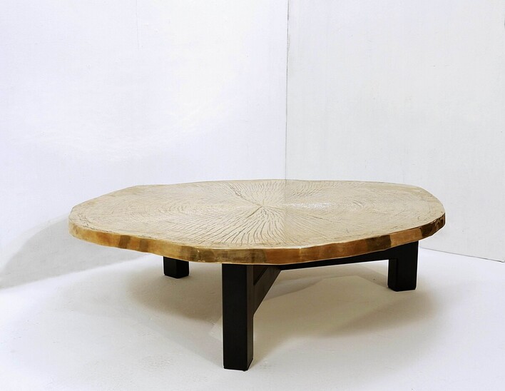 Contempory Tree Trunk Coffee Table, Bronze