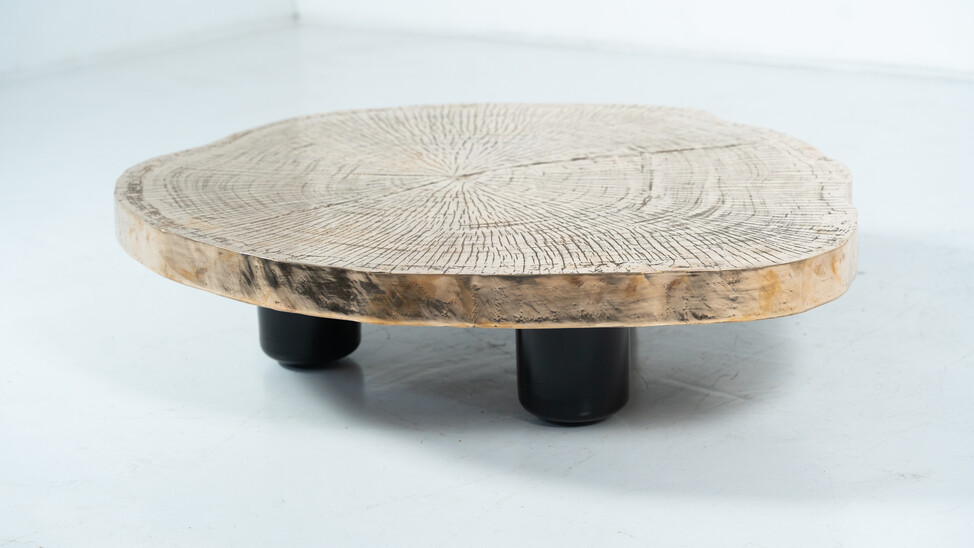 Contempory Tree Trunk Coffee Table, Bronze