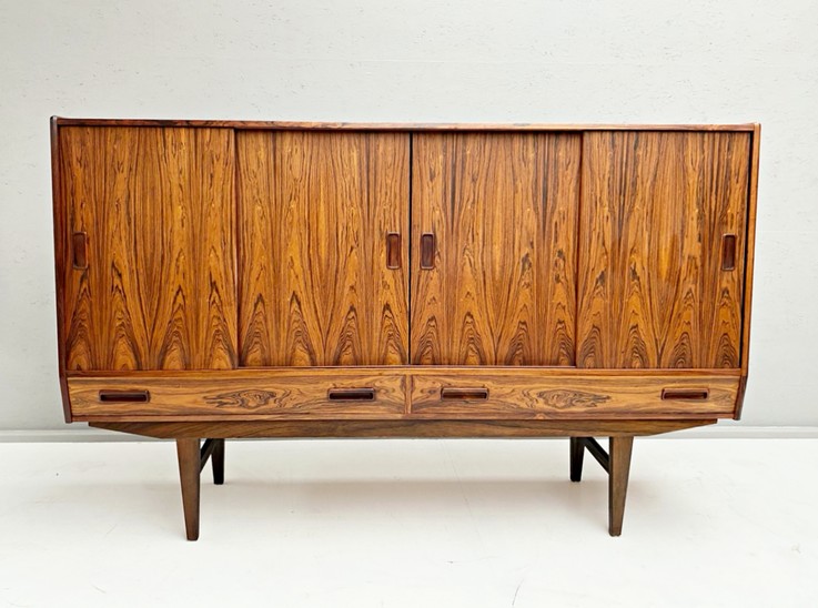 Danish Rosewood Highboard from Westergaards Mobelfabrik