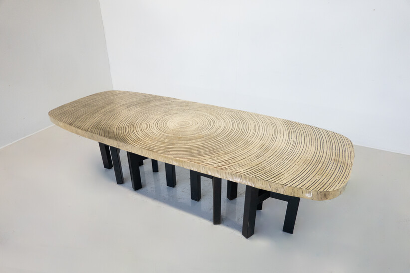 Dining Table Goutte d'Eau by Ado Chale, Bronze, Belgium - Signed