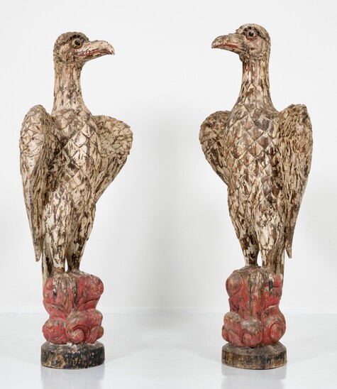 Eagle in Polychrome Wood, Germany, end of 19th Century - One Available
