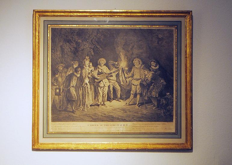 Engraving - Love to the italian theater 
