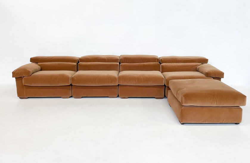 Erasmo Sofa by Afra and Tobia Scarpa, B&B Italia, 1973 - New Upholstery