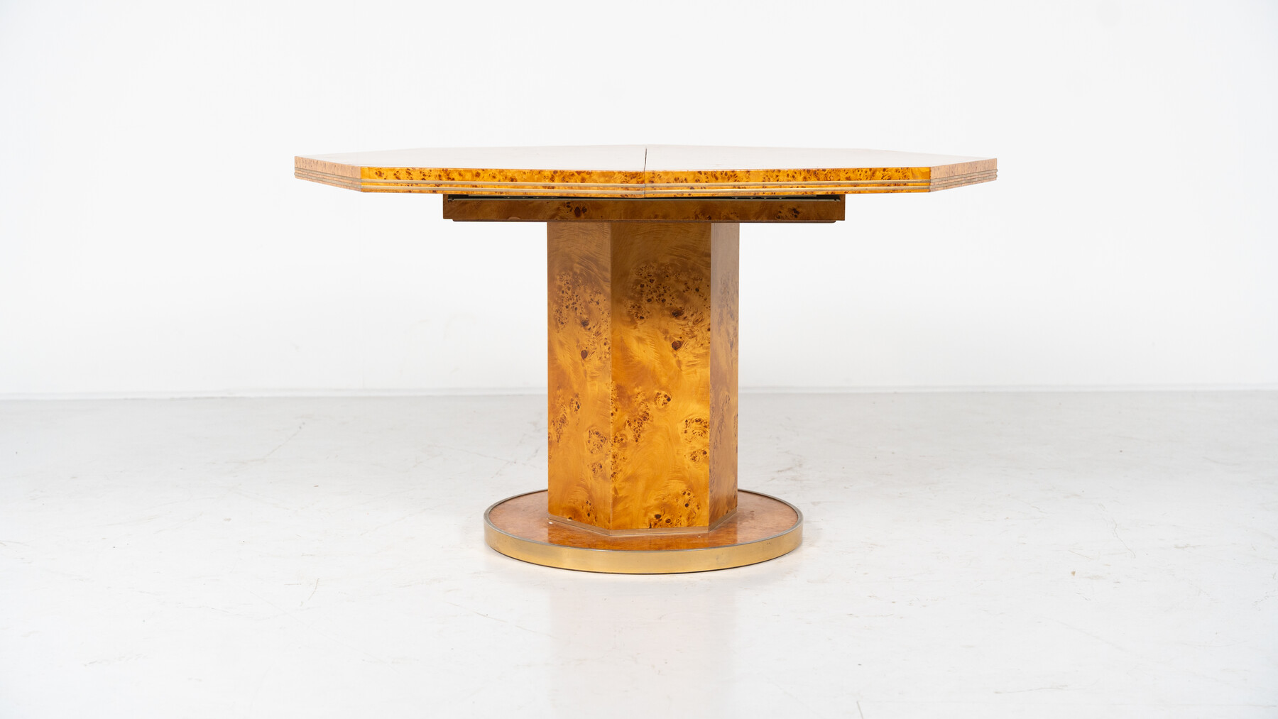 Extendable Dining Table by Willy Rizzo for Mario Sabot, Hollywood Regency, 1970s