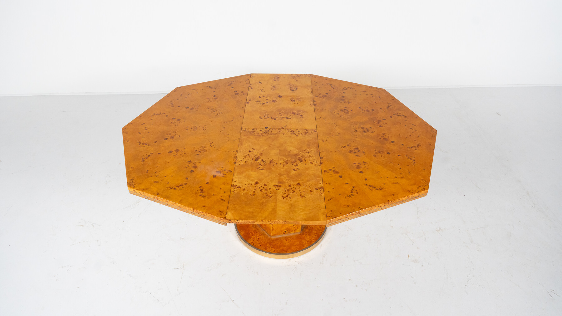 Extendable Dining Table by Willy Rizzo for Mario Sabot, Hollywood Regency, 1970s