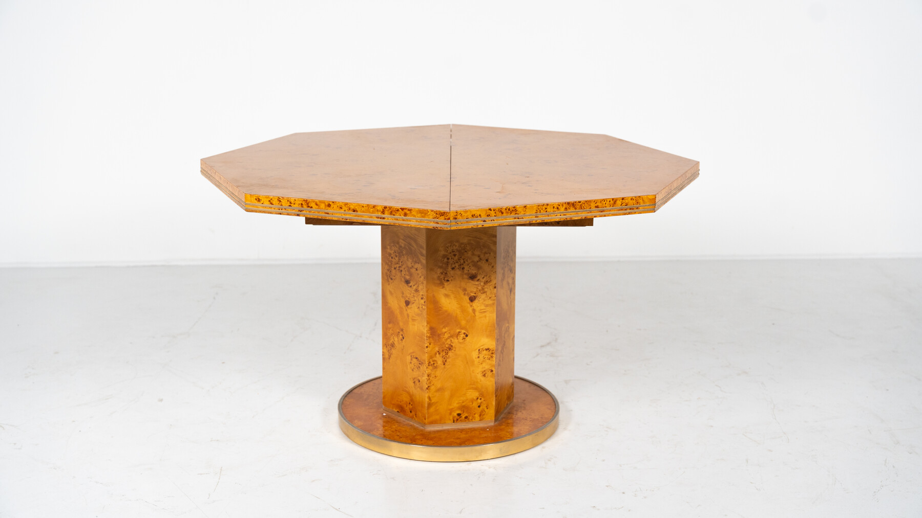Extendable Dining Table by Willy Rizzo for Mario Sabot, Hollywood Regency, 1970s