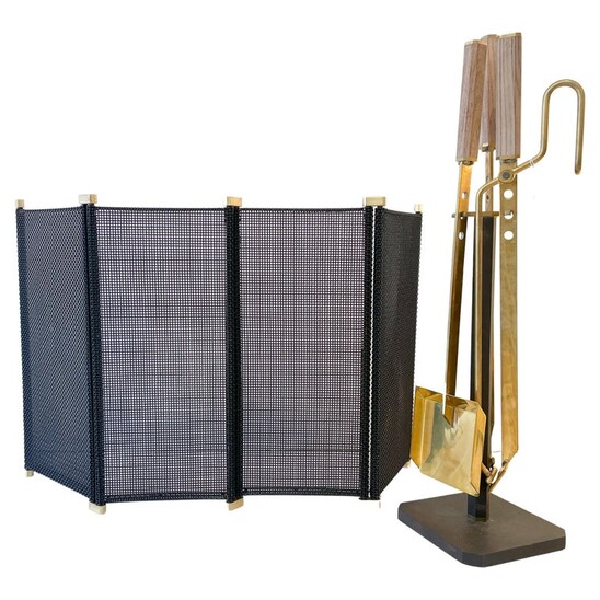 Fireplace Set by Afra & Tobia Scarpa for Dimensione Fuoco,Italy, 1970s