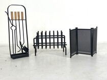 Fireplace set in the style of Tobia Scarpa,Italy circa 1960