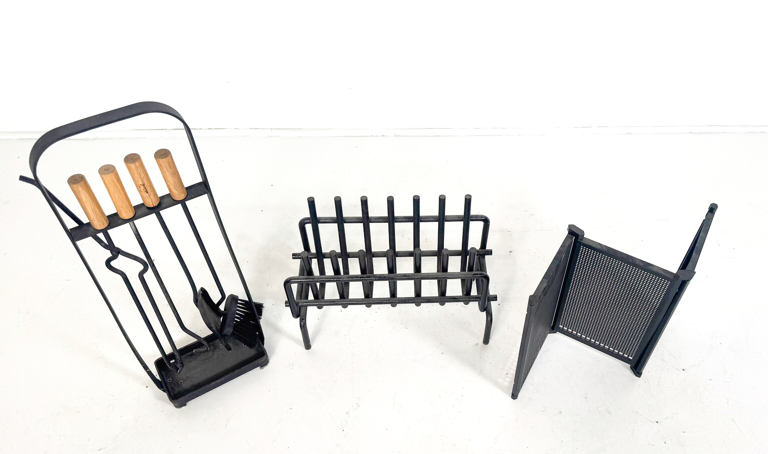 Fireplace set in the style of Tobia Scarpa,Italy circa 1960