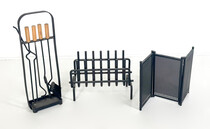 Fireplace set in the style of Tobia Scarpa,Italy circa 1960