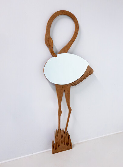 Flamingo Mirror by Max Papiri for Pallucco, Italy, 1970s