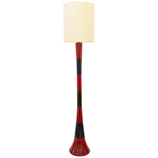 Floor lamp by Fulvio Bianconi for Venini - Italy 1950s