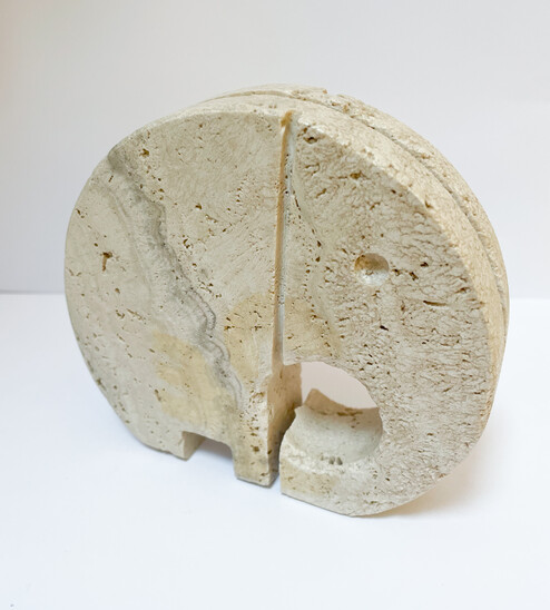 Fratelli Mannelli Travertine Elephant Letter Holder, Italy, 1970s