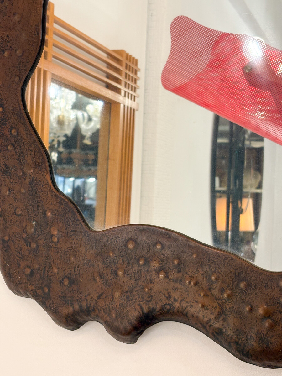 Free form Wall Mirror by Angelo Bragalini, Italy, 1970s