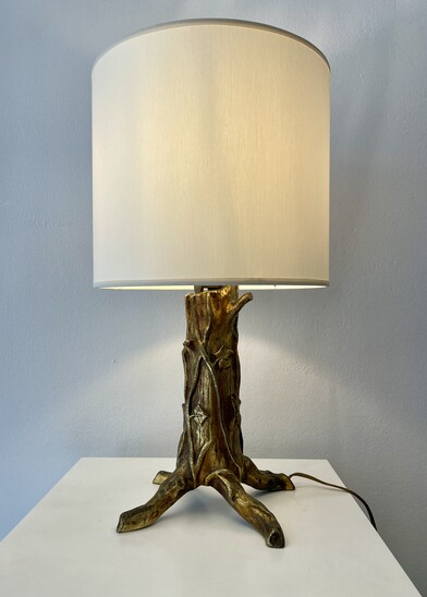 Gilded bronze tree table lamp - c.1920