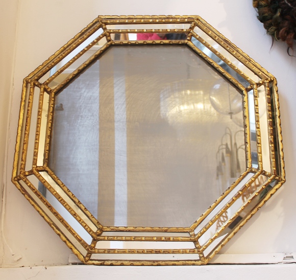 Gilded wood italian mirror