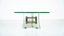 Glass and Brass Coffee Table by Pietro Chiesa for Fontana Arte, Italy
