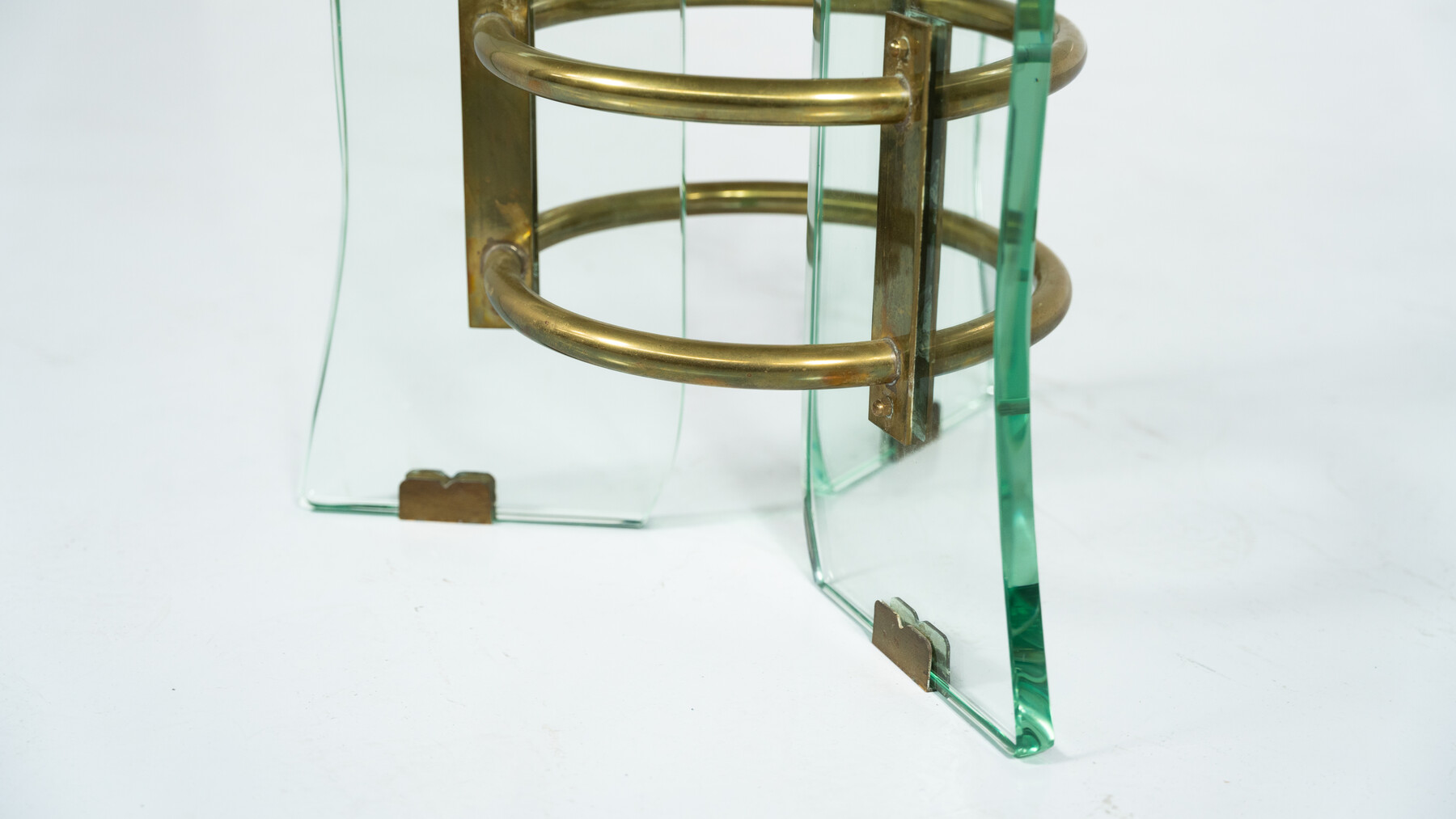 Glass and Brass Coffee Table by Pietro Chiesa for Fontana Arte, Italy