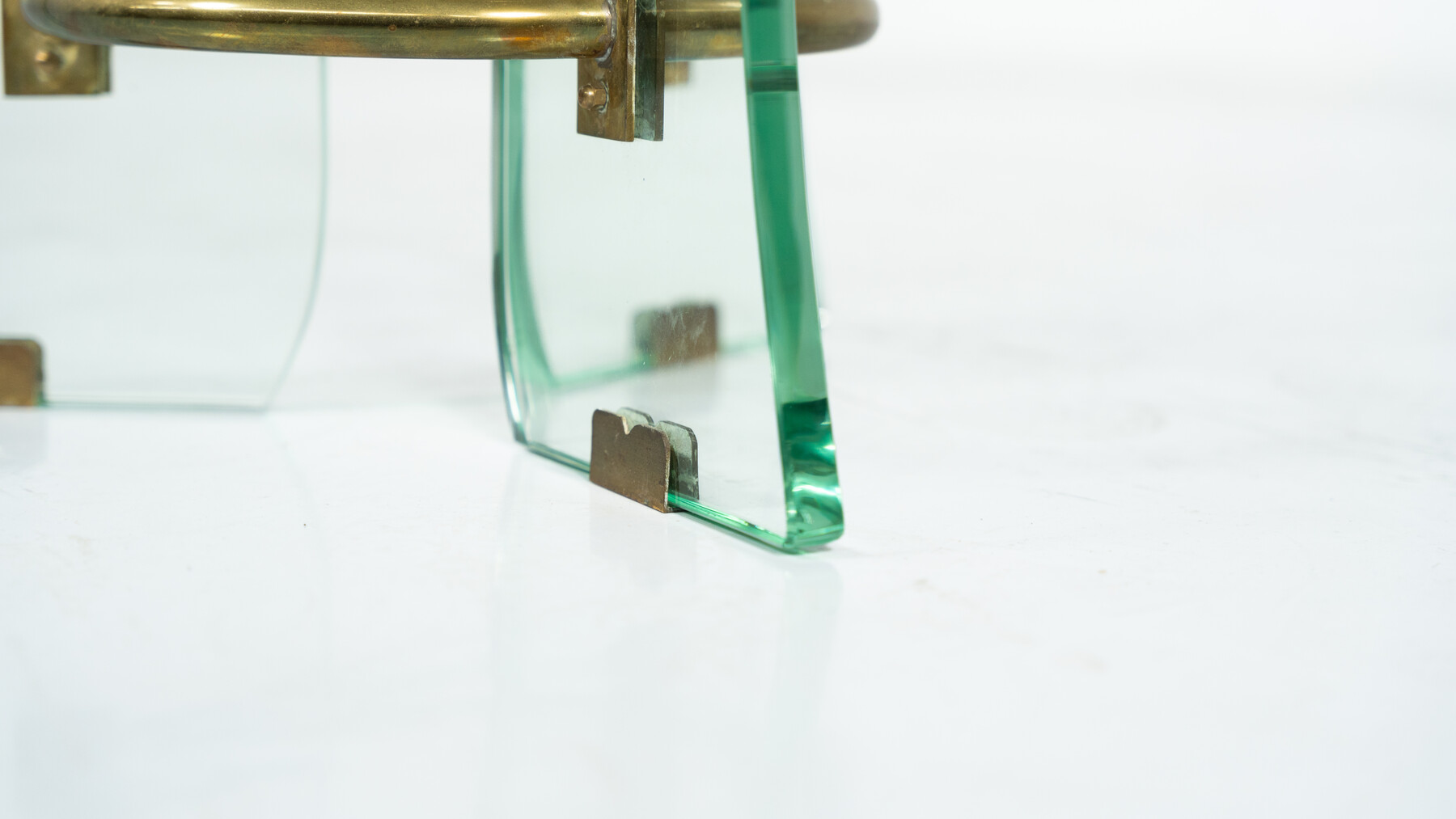 Glass and Brass Coffee Table by Pietro Chiesa for Fontana Arte, Italy
