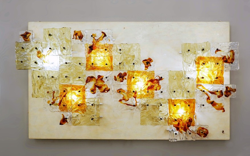 Hand-Blown Glass 'Patchwork' Sconce By Toni Zuccheri For Venini