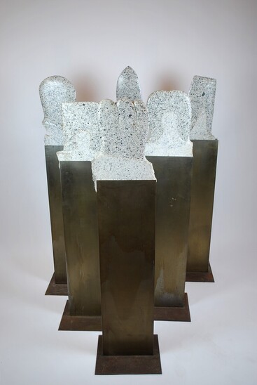 HARADA Tetsuo, Suite Of 6 Free-Form Granite Sculptures