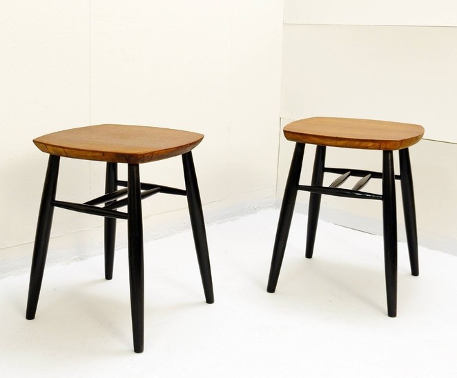Ilmari Tapiovaara Stools - A Pair Available