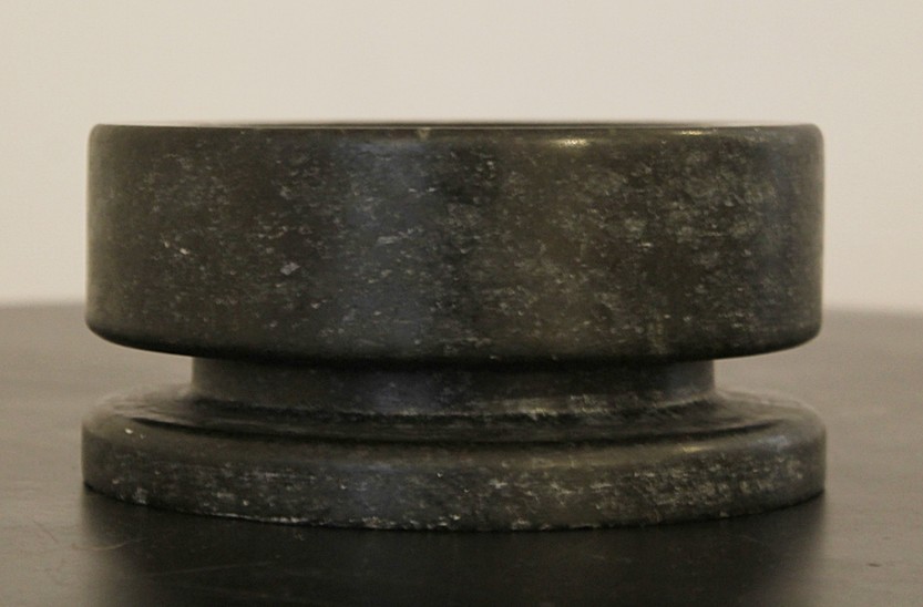Italian black marble cup/ashtray by Angelo Mangiarotti