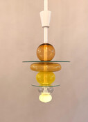 Italian Firenze Yellow Glass Chandelier, Ettore Sottsass For Venini, 1990