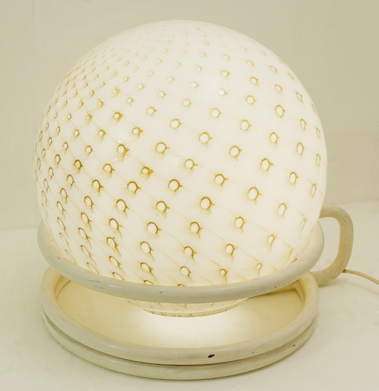 Italian Glass Sphere Table Lamp