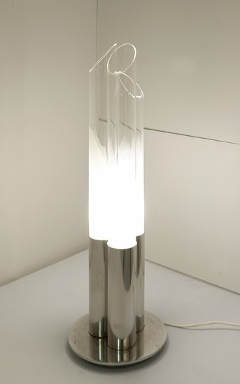 Italian Glass Tubes Table Lamp - 1960s