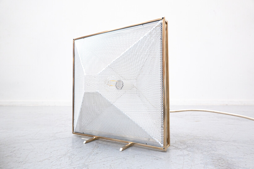 Italian Mesh Table lamp, Metal, 1970s