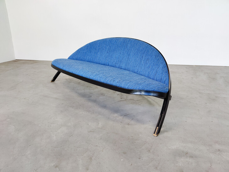 Italian Mid-Century Modern Blue 'Saturno' Sofa by Gastone Rinaldi for Rima, 1957