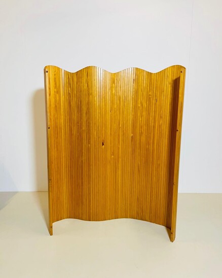 Italian Mid-Century Wooden Folding Screen