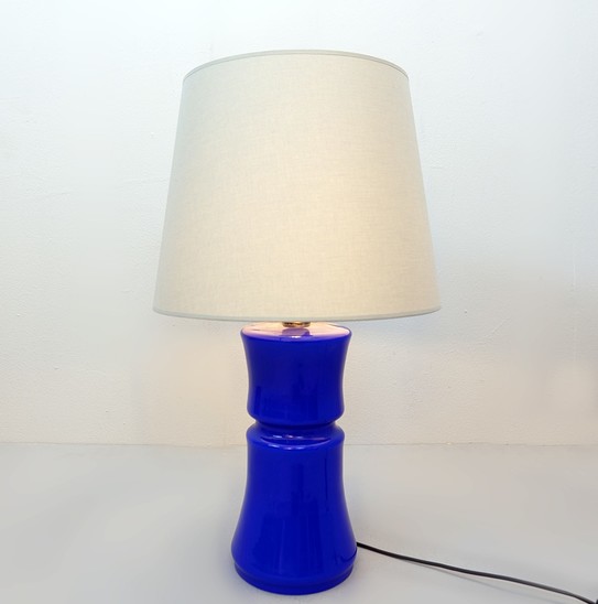 Italian Murano Glass Cobalt Blue Table Lamp - 3 Available