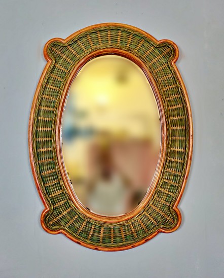 Italian Rattan Mirror