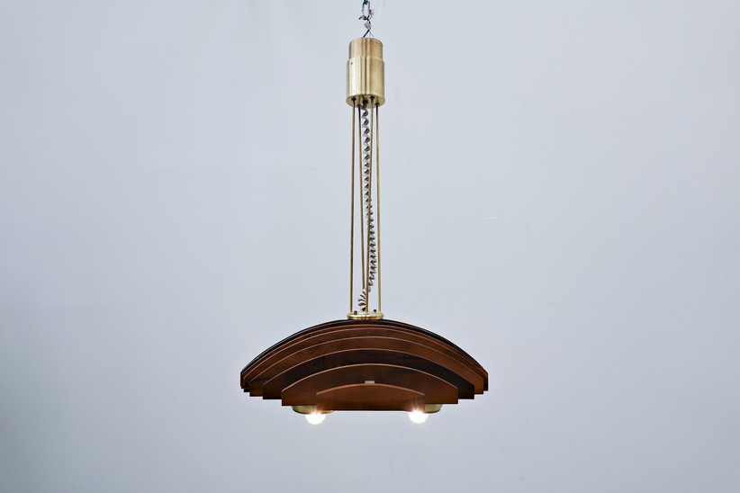 Italian Suspension, Walnut, 1960s