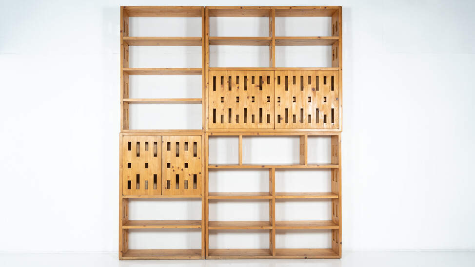 Italian Wooden  Bookcase, 1970s 