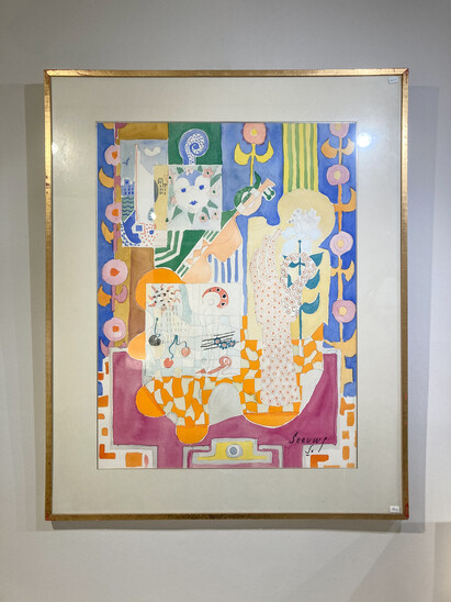 Jos Seeuws (1912-2003) Painting, Belgium, 1970s - Watercolor