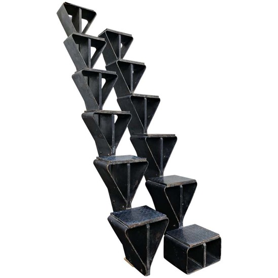 Jules Wabbes Wooden And Pirelli Rubber Tile Stairs - Belgium