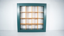 Large Bookcase Loop by Pierluigi Molinari, Wood and Leather, Italy, 1990s