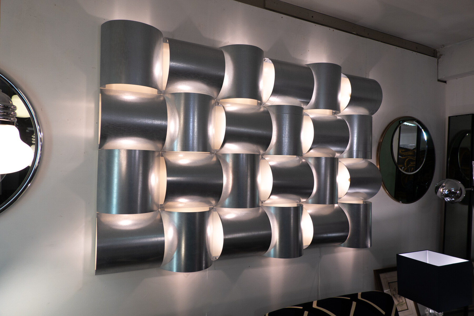 Large Contemporary Modular Aluminium Wall Light Panel, Belgium
