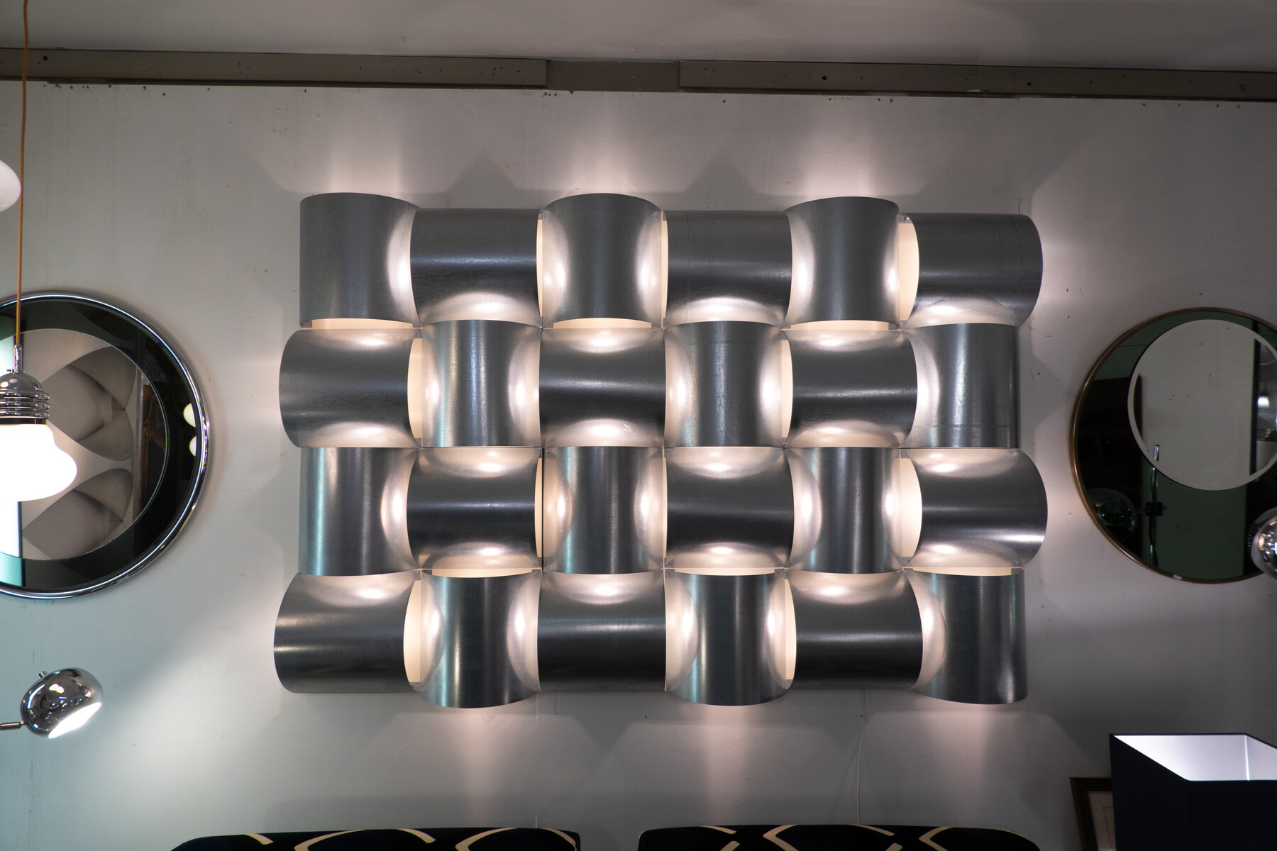 Large Contemporary Modular Aluminium Wall Light Panel, Belgium