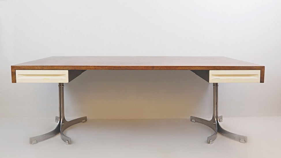 Large Desk By Trau Arredamenti Metallici S.P.A. Turin - 1960s