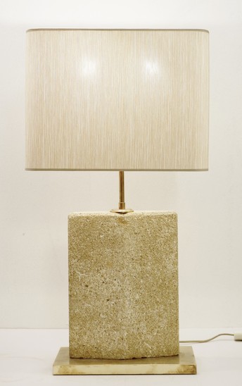 Large French Stone Table Lamp, 1960s