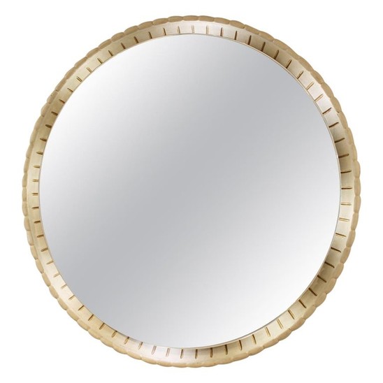 Large Illuminated italian wooden mirror - c.1940s