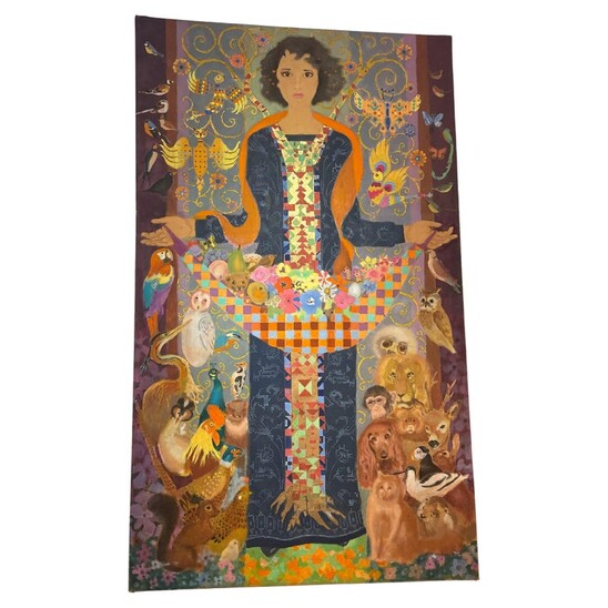 Large Jos Seeuws (1912-2003) Painting, Belgium, 1970s